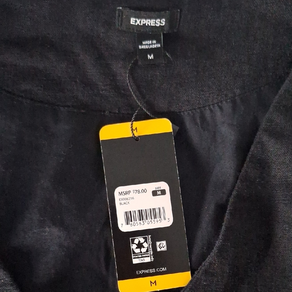 Black Linen Button-Up Women's Vest - Picture 4 of 7